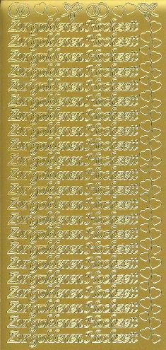 Konturensticker gold, Zur goldenen Hochzeit